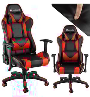 Chaise gamer TWINK - noirrouge