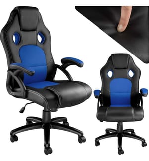 Chaise gamer TYSON - noirbleu