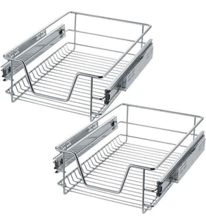 Teleskopschublade für Küchen- und Schlafzimmerschränke - 40 cm, 2er Set