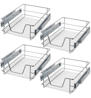 Teleskopschublade für Küchen- und Schlafzimmerschränke - 40 cm, 4er Set