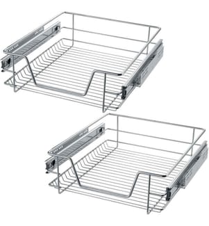 Teleskopschublade für Küchen- und Schlafzimmerschränke - 50 cm, 2er Set