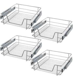 Teleskopschublade für Küchen- und Schlafzimmerschränke - 50 cm, 4er Set