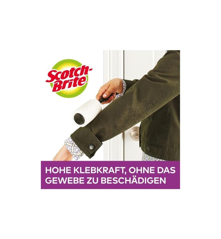 SCOTCH-BRITE - Rouleau adhésif pour vêtements SCOTCH-BRITE - Pet 1 pièce, 48 feuilles