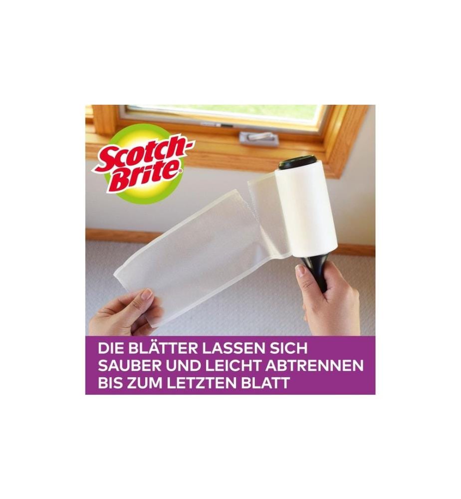 SCOTCH-BRITE - Rouleau adhésif pour vêtements SCOTCH-BRITE - Pet 1 rouleau, 48 feuilles