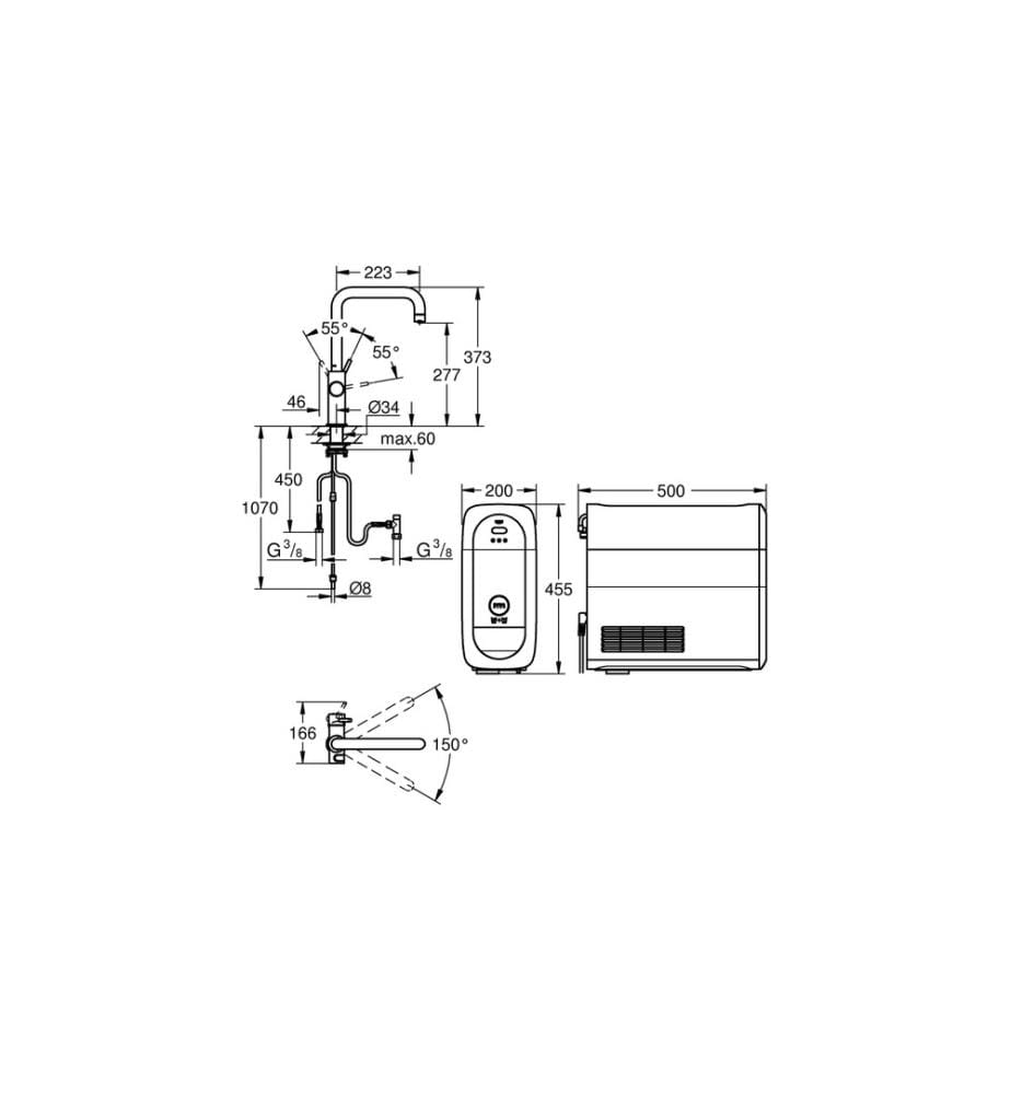 GROHE - Küchenarmatur Blue Home U-Auslauf, Starter Kit, Chrom