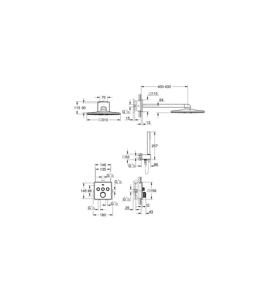 GROHE - Systèmes de douche Grohtherm SmartControl