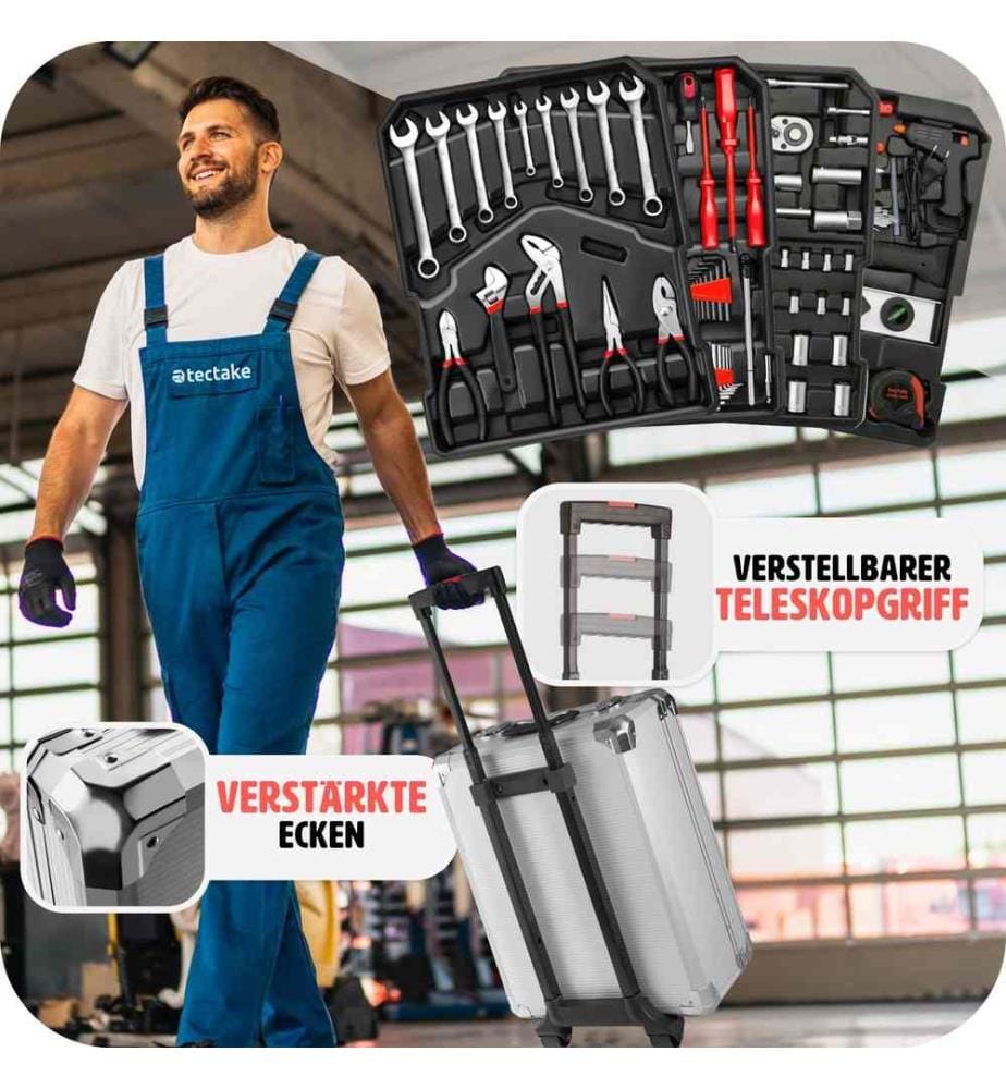 Caisse à outils 599 pièces - argent