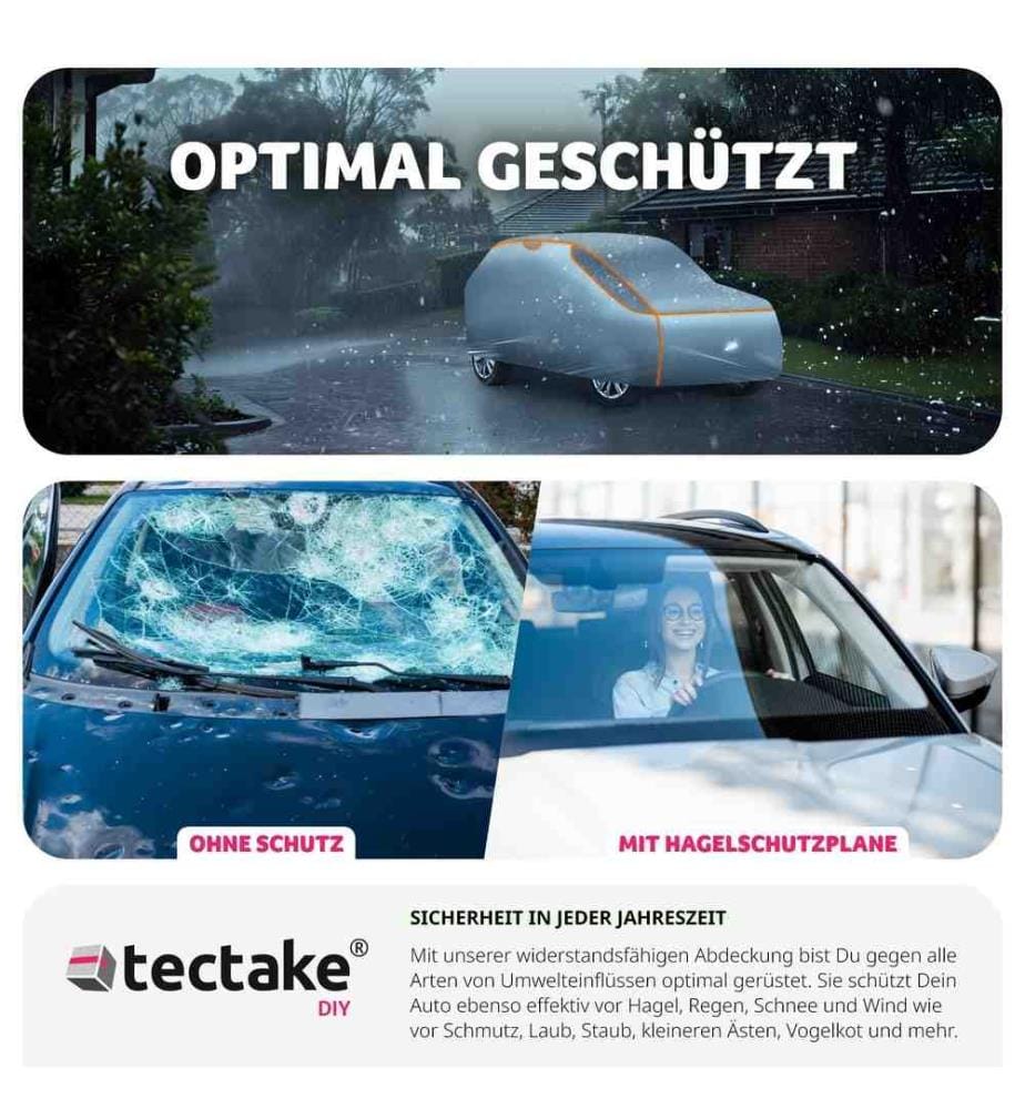 Bâche de voiture anti-grêle imperméable et respirante - SUV VAN BIG 571 x 203 x 120 cm