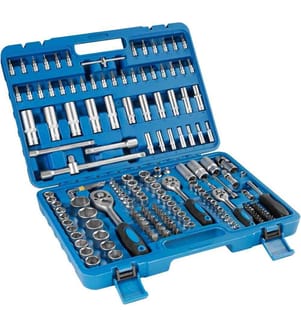 Boîte à Outils avec 171 Pièces Douilles Outils à Cliquet - bleu