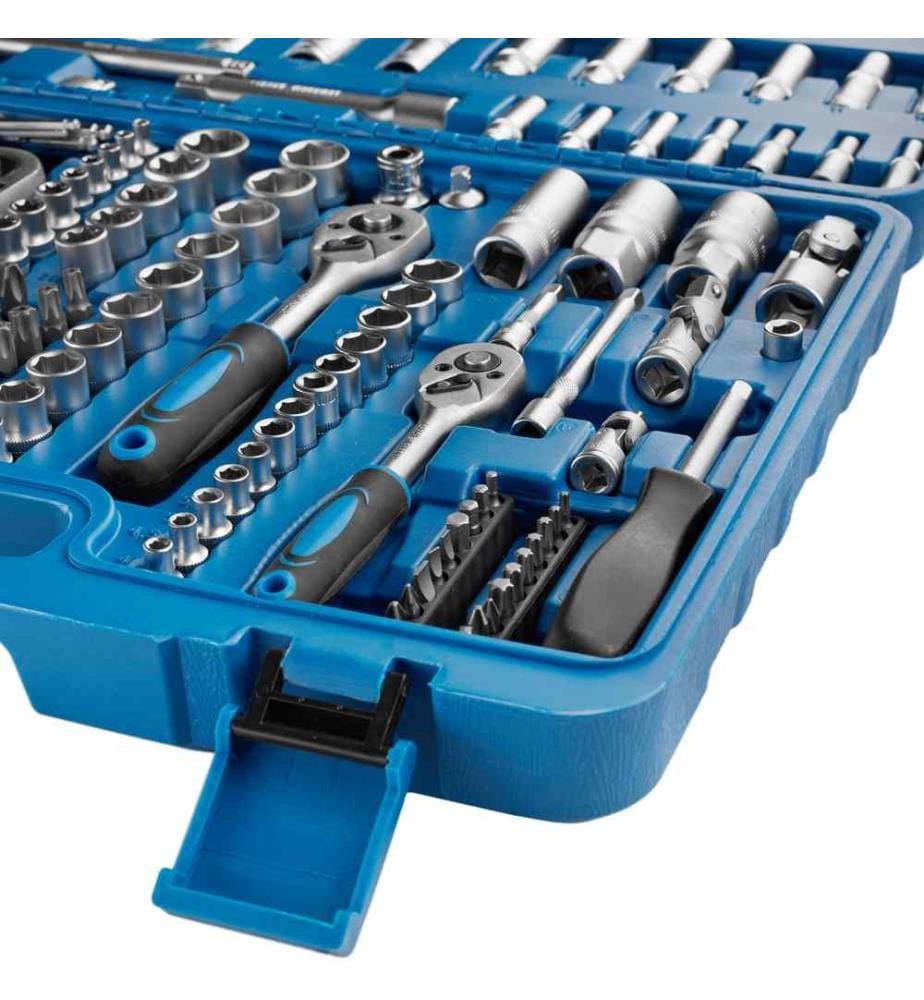 Boîte à Outils avec 171 Pièces Douilles Outils à Cliquet - bleu