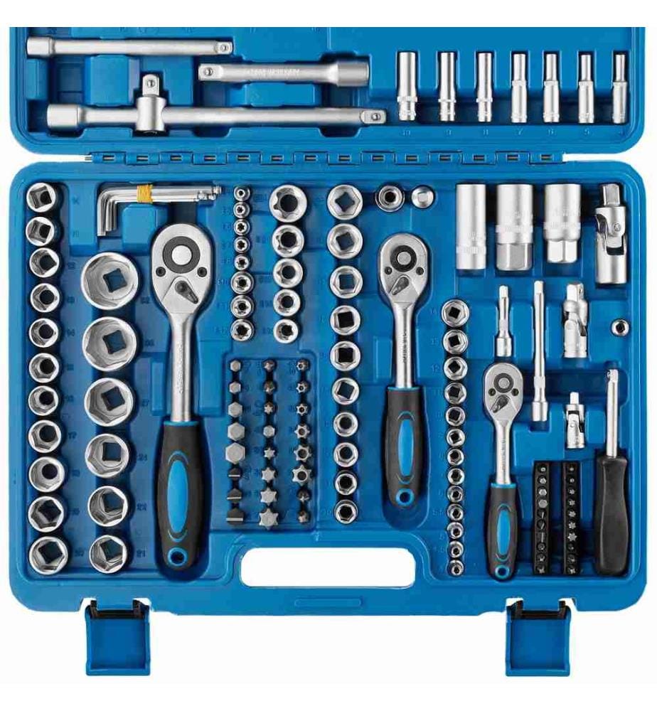 Boîte à Outils avec 171 Pièces Douilles Outils à Cliquet - bleu