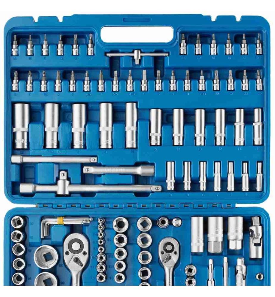 Boîte à Outils avec 171 Pièces Douilles Outils à Cliquet - bleu