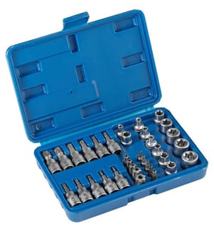 Coffret à Outils avec 34 Pièces en Acier Chrome Vanadium - bleu