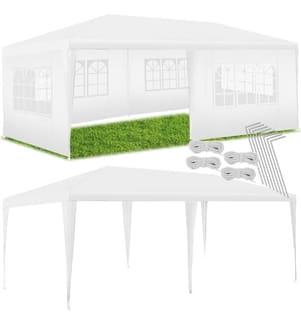 Pavillon Vivara 6x3m mit 5 Seitenteilen - weiss