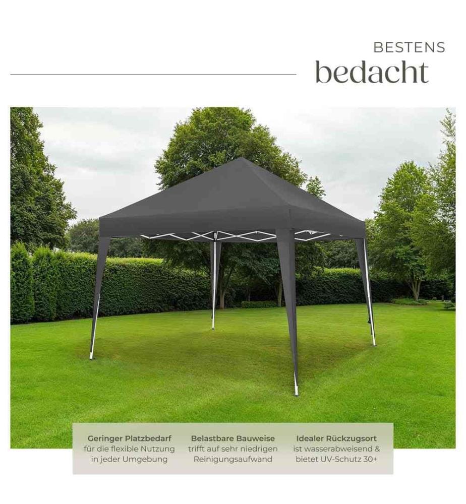 Faltbarer Pavillon Linosa 3x3 m - grau