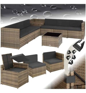 Salon en rotin Verona - marron naturel
