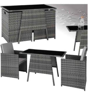 Salon de jardin LAUSANNE 2 places - gris