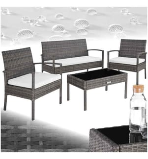 Salon de jardin Sparte 4 places - gris
