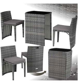Salon de jardin HAMBOURG 2 places en aluminium - gris