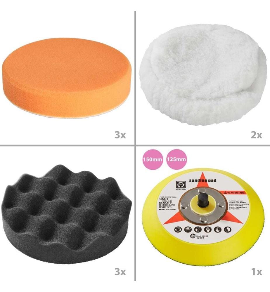 Lustreuse Polisseuse Rectifieuse Excentrique 710W - 17 pièces avec polish