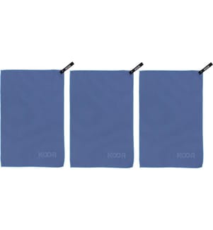 KOOR - Handtuch Silva Onda Blu 3er-Pack S 35 x 55 cm