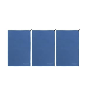 KOOR - Badetuch Silva Onda Blu 3er-Pack M 55 x 90 cm