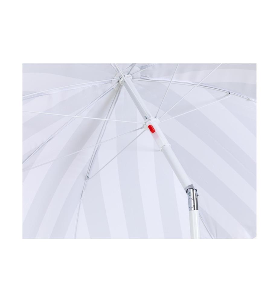 KOOR - Parasol Marino 180 cm, gris/blanc