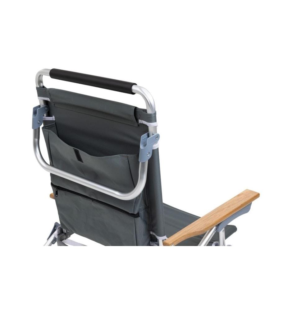 KOOR - Chaise de plage Troopea avec compartiment réfrigéré, gris foncé