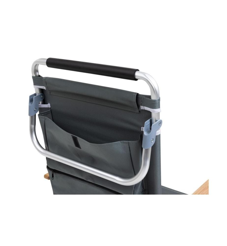 KOOR - Chaise de plage Troopea avec compartiment réfrigéré, gris foncé