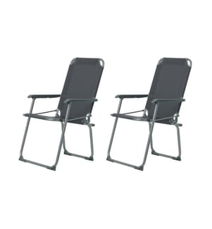 KOOR - Chaise de camping Comodo Grigio, 2 pièces