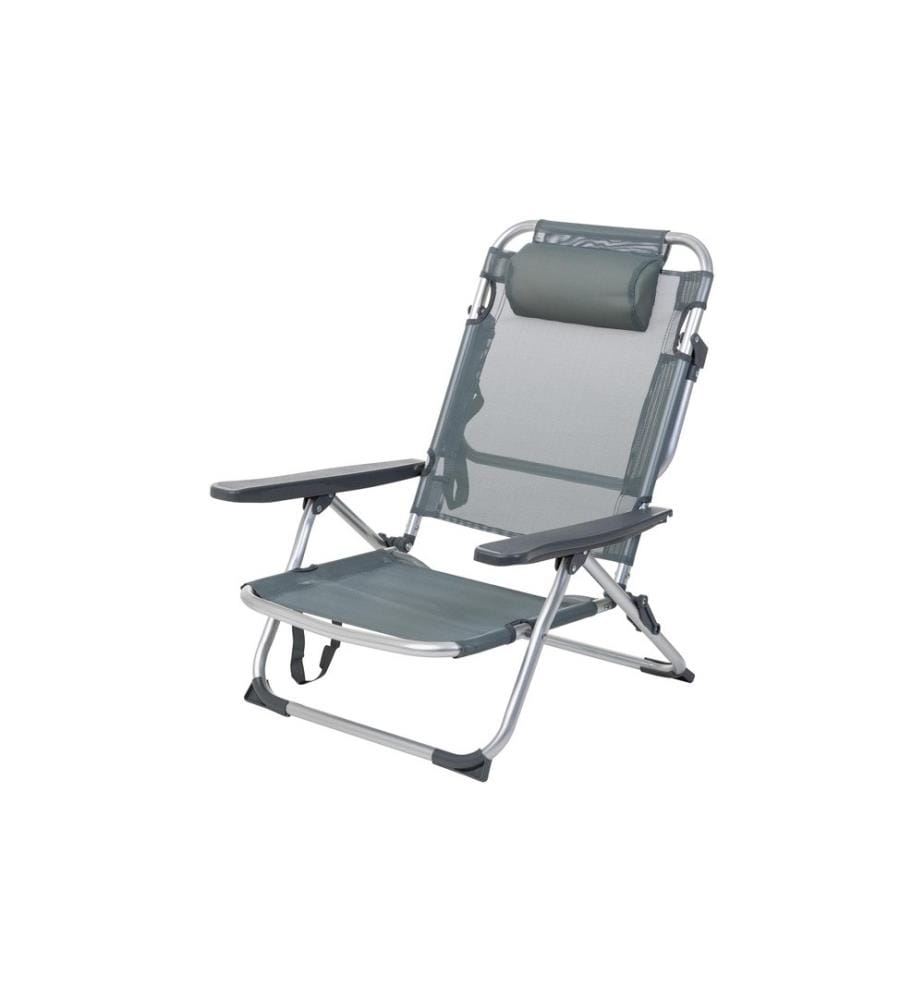KOOR - Chaise de plage Arieenzo, gris foncé, 2 pièces
