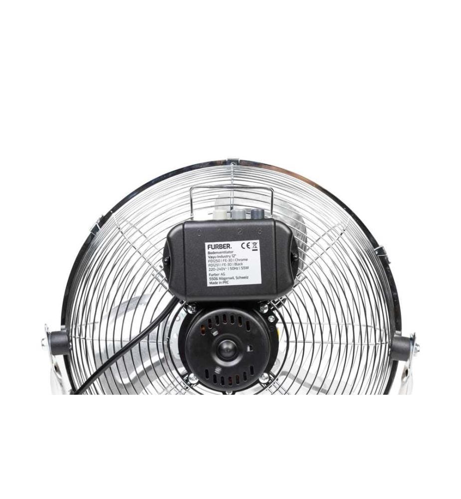 FURBER - Ventilateur au sol Vayu-Industry 12'' Chrome