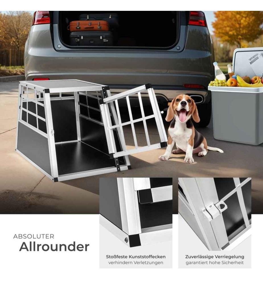 Cage de transport pour chien simple dos droit - 54 x 69 x 50 cm