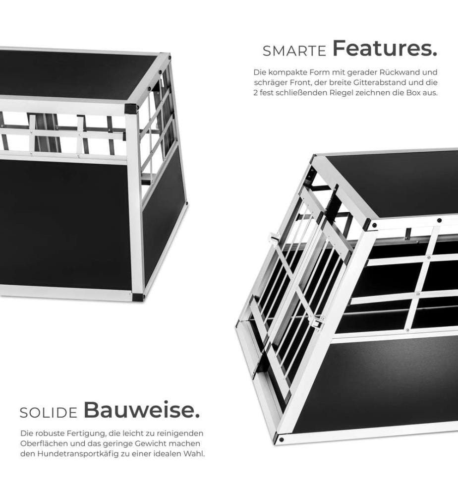 Cage de transport pour chien double dos droit - 89 x 69 x 50 cm