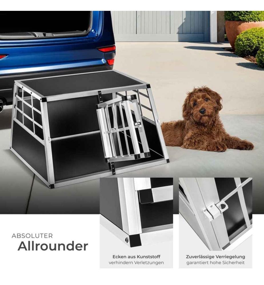 Cage de transport pour chien double dos droit - 89 x 69 x 50 cm