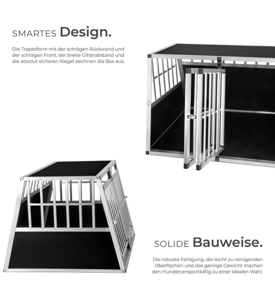 Cage de transport pour chien double dos incliné - sans cloison de séparation