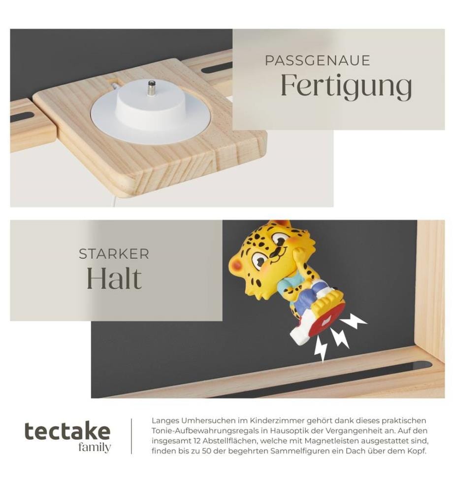 Étagère murale Mylittle Story pour jusqu'à 50 Tonies - gris anthracite