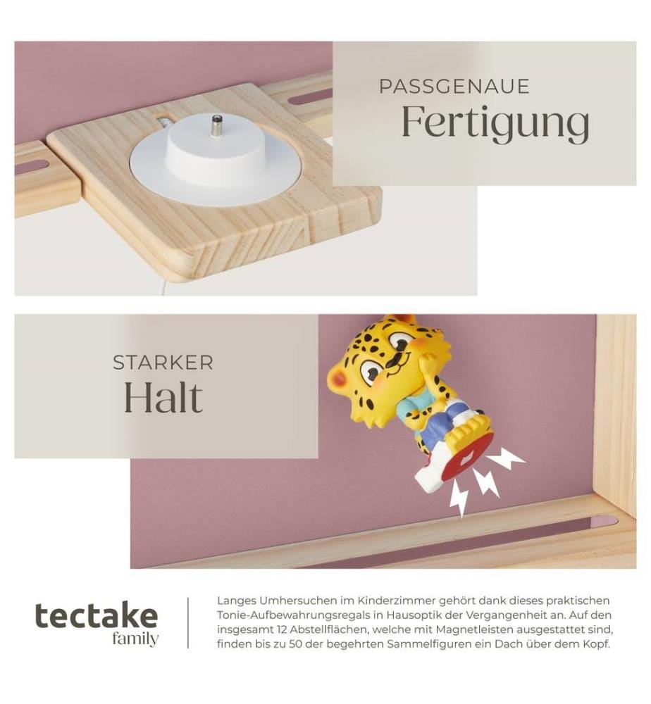 Étagère murale Mylittle Story pour jusqu'à 50 Tonies - rose vif