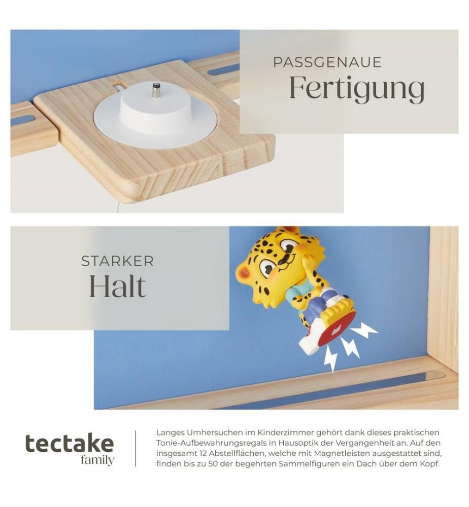 Étagère murale Mylittle Story pour jusqu'à 50 Tonies - bleu