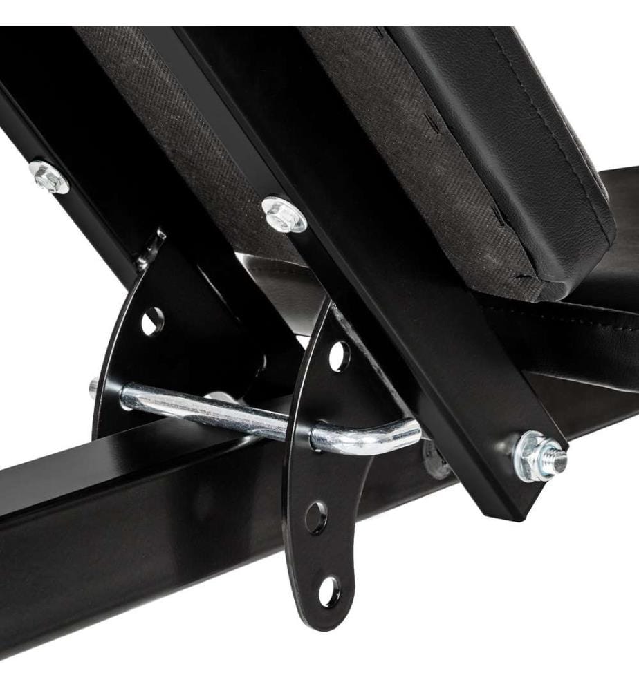 Banc de Musculation, d'Haltérophilie en Acier - noir