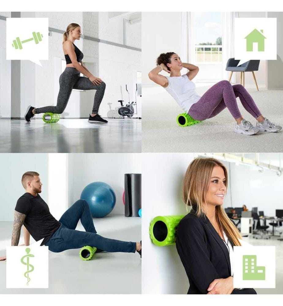 Rouleau de Massage Foam Roller Sport Fitness - vert