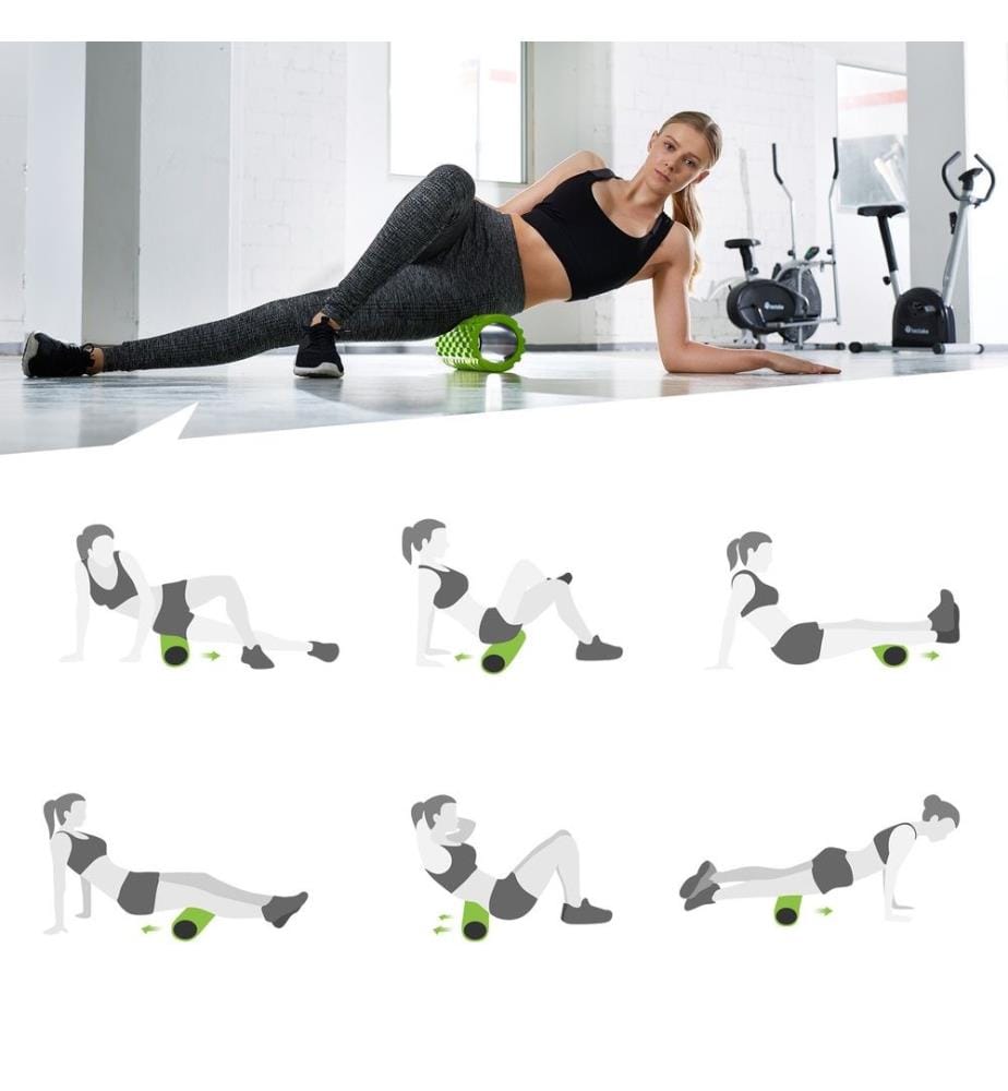 Rouleau de Massage Foam Roller Sport Fitness - vert