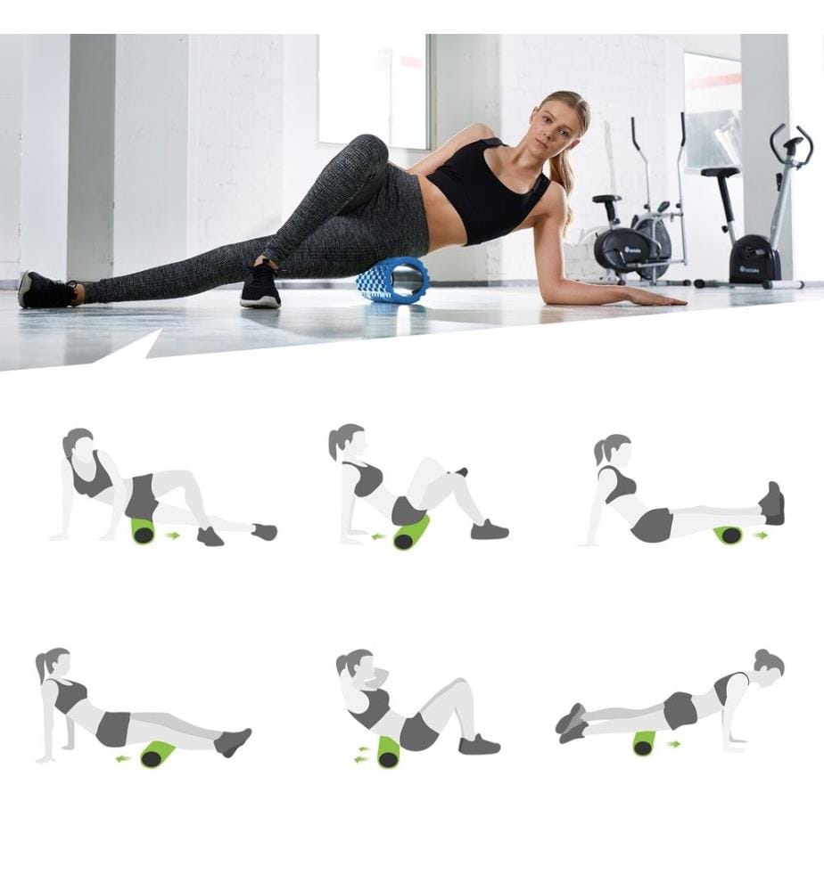 Rouleau de Massage Foam Roller Sport Fitness - bleu