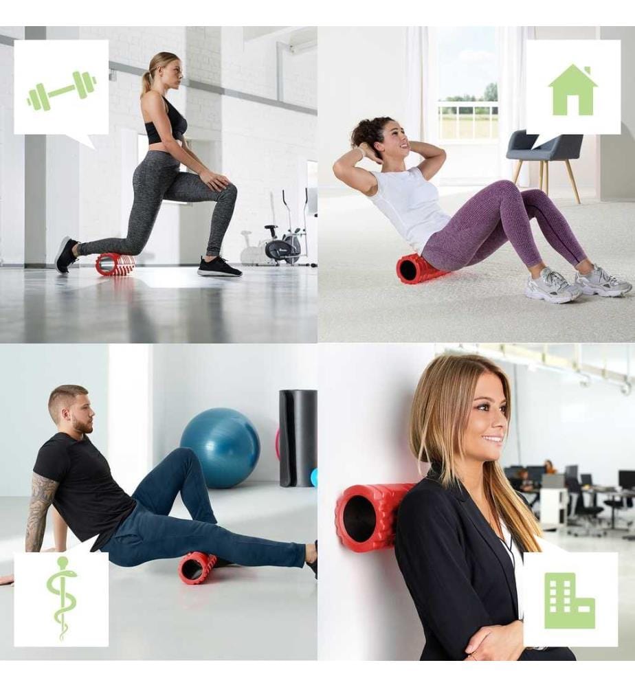 Rouleau de Massage Foam Roller Sport Fitness - rouge