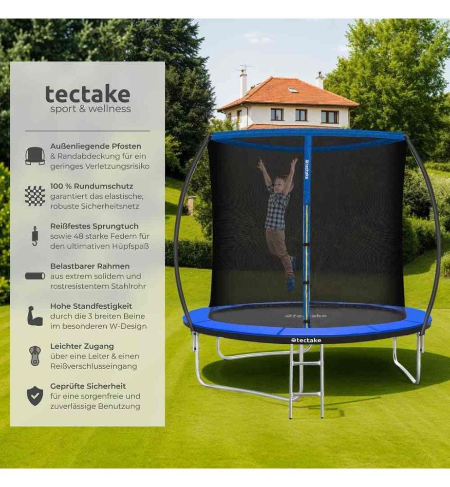 Trampoline JUMPY avec filet de sécurité - 244 cm