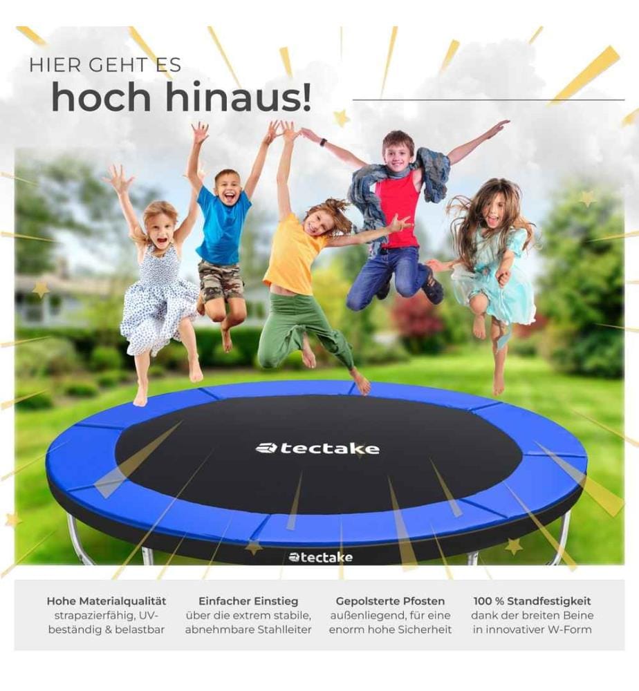 Trampoline JUMPY avec filet de sécurité - 244 cm