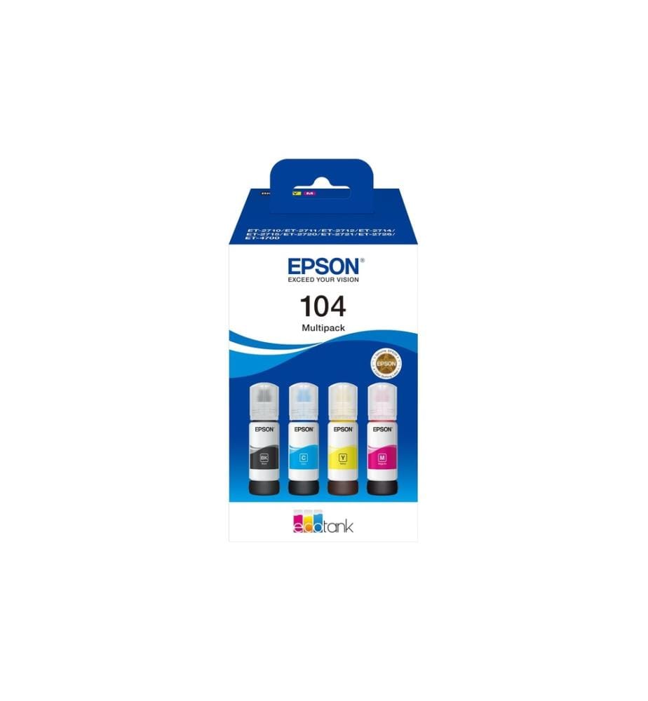 EPSON - Tinte 104 / C13T00P640 BK, Y, C, M