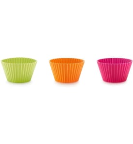 Lékué - Moule à muffins Silicone, multicolore, set de 6