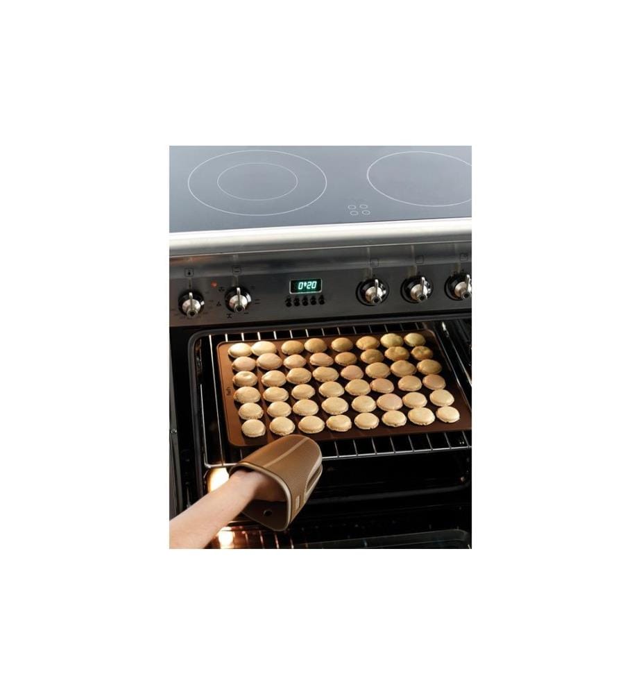 Lékué - Tappetino da forno per macaron Silicone, Marron