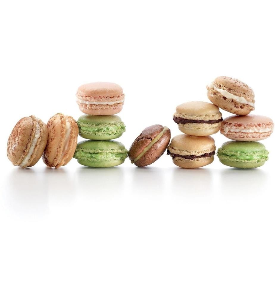 Lékué - Tappetino da forno per macaron Silicone, Marron